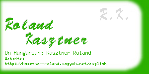 roland kasztner business card